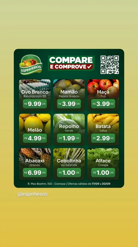 Encarte Frutaria Espinheiros