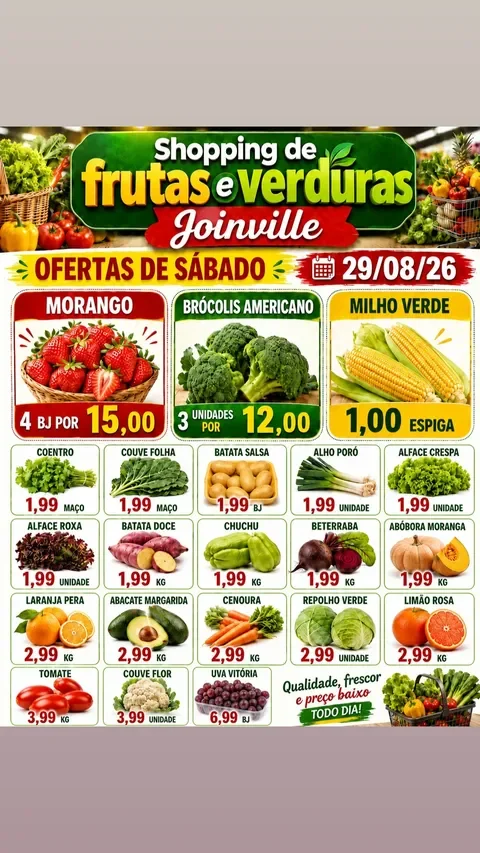 Encarte Shopping de Frutas e Verduras Joinville