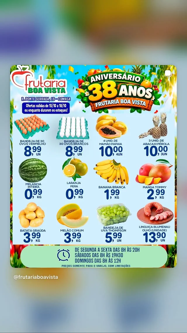 Encarte Frutaria Boa Vista