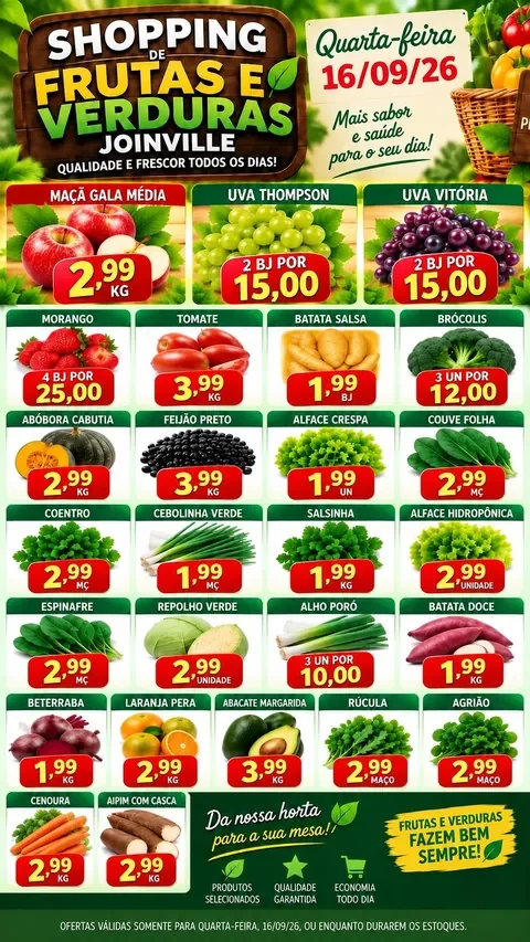 Encarte Shopping de Frutas e Verduras Joinville