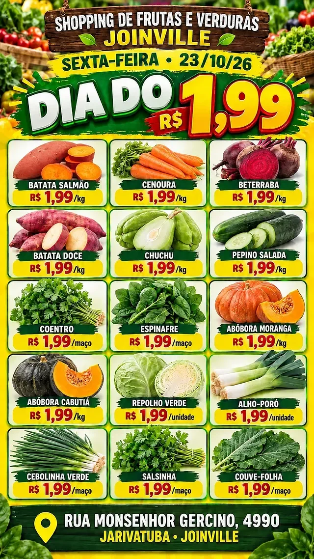 Encarte Shopping de Frutas e Verduras Joinville