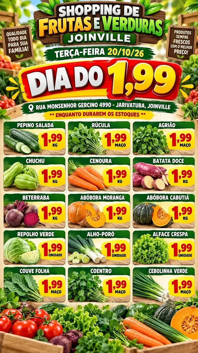 Encarte Shopping de Frutas e Verduras Joinville