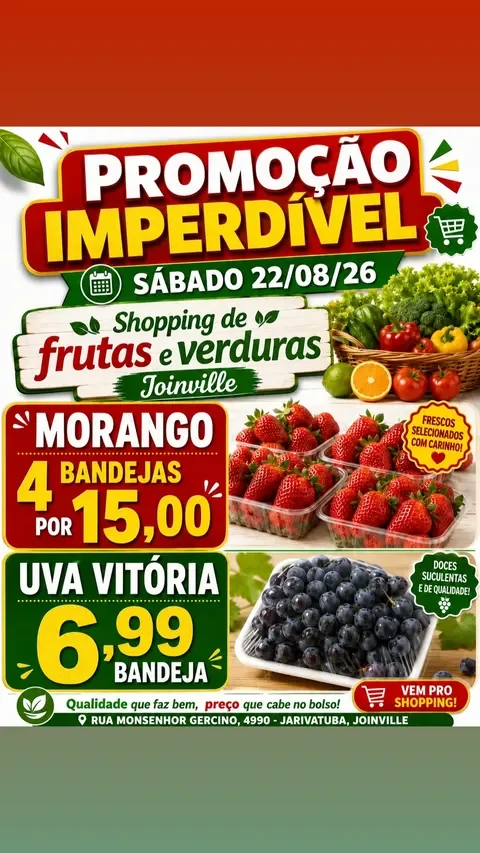 Encarte Shopping de Frutas e Verduras Joinville