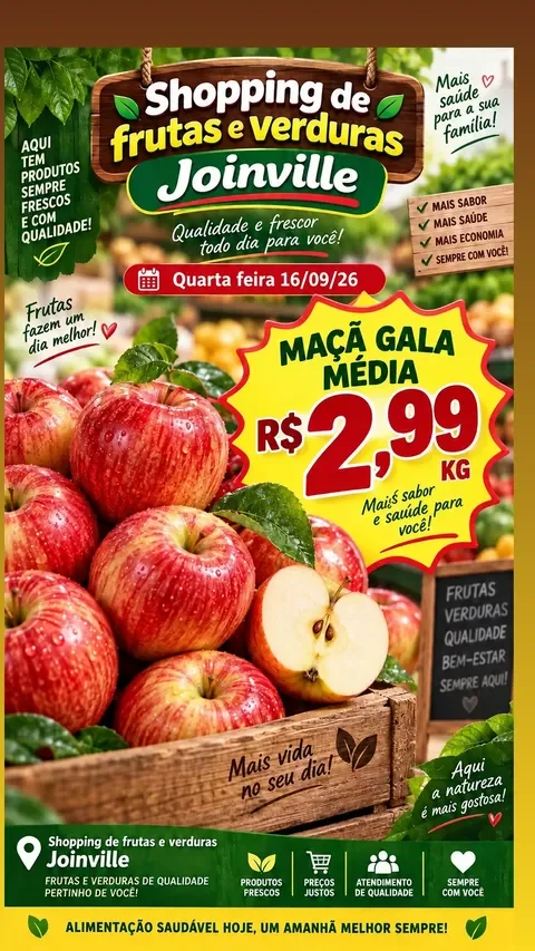Encarte Shopping de Frutas e Verduras Joinville