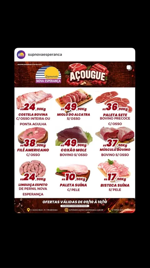 Encarte Supermercado Nova Esperanca