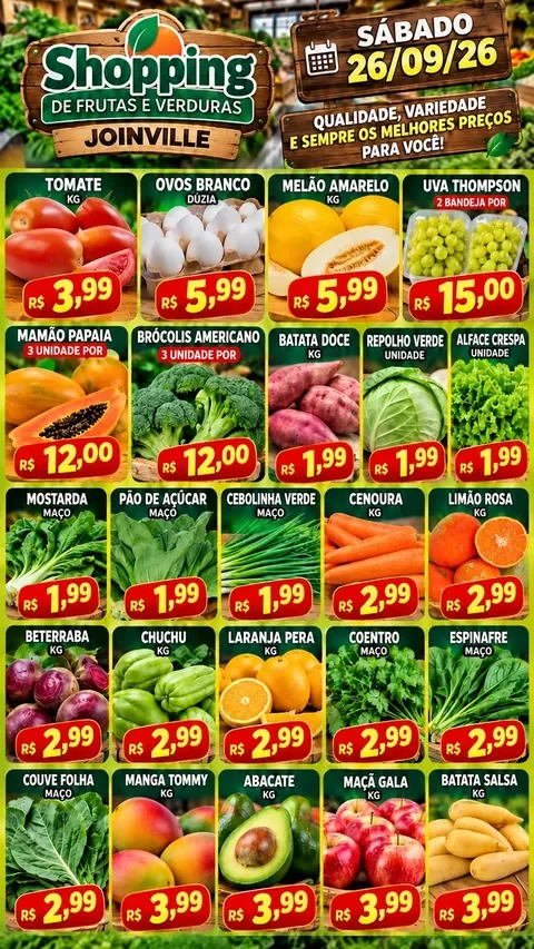 Encarte Shopping de Frutas e Verduras Joinville