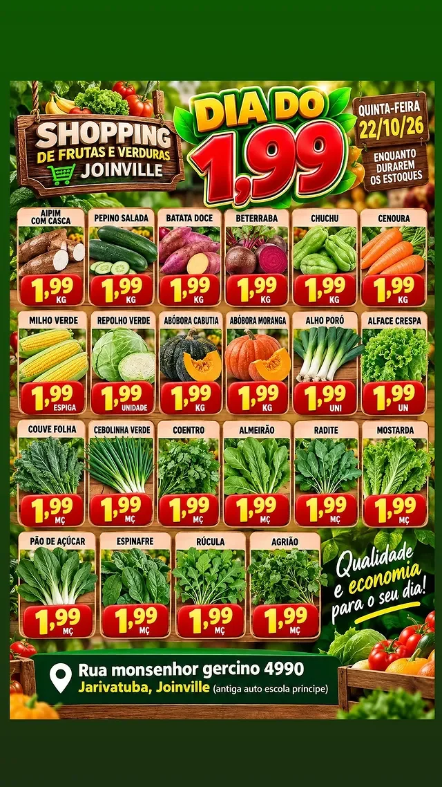 Encarte Shopping de Frutas e Verduras Joinville