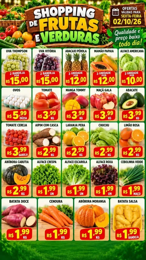 Encarte Shopping de Frutas e Verduras Joinville