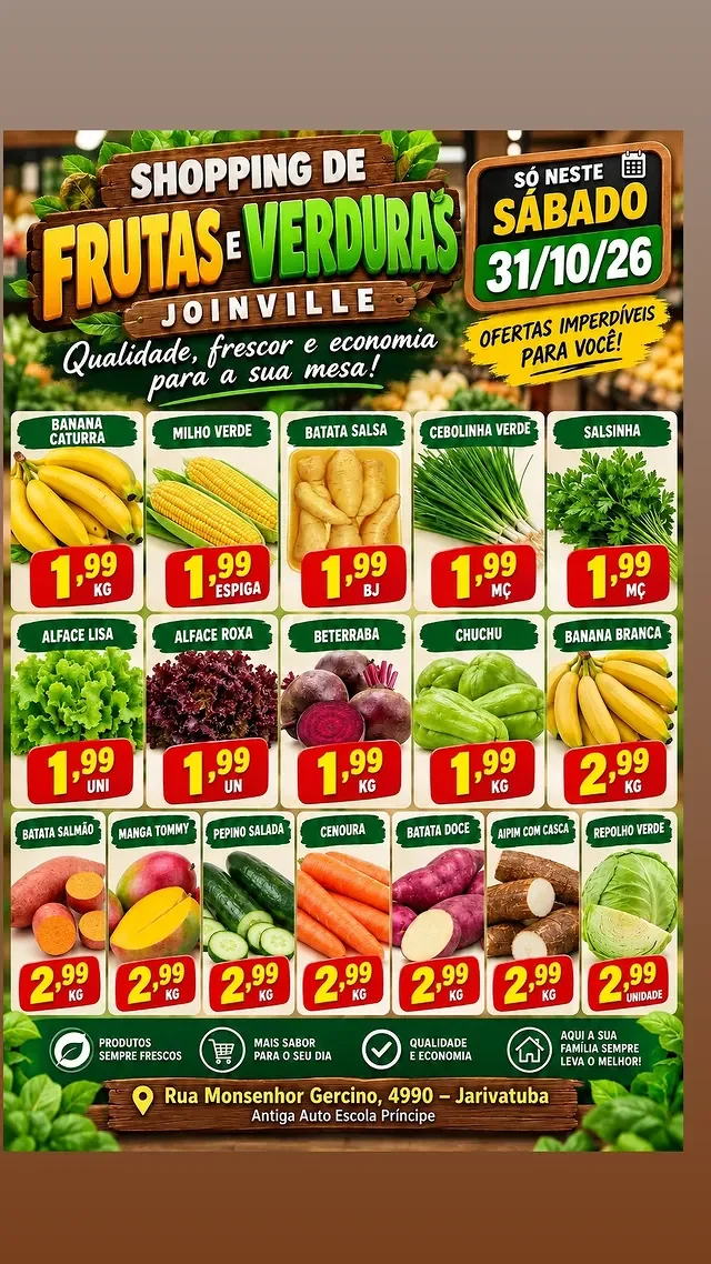 Encarte Shopping de Frutas e Verduras Joinville