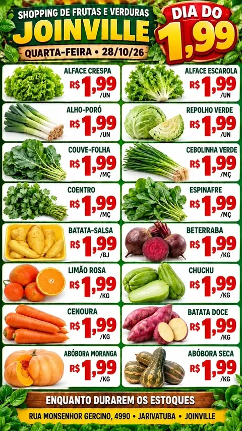 Encarte Shopping de Frutas e Verduras Joinville