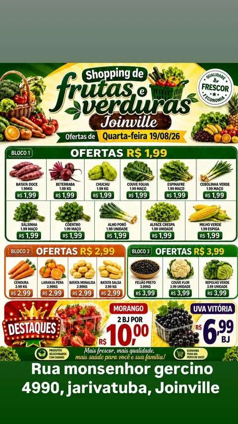Encarte Shopping de Frutas e Verduras Joinville