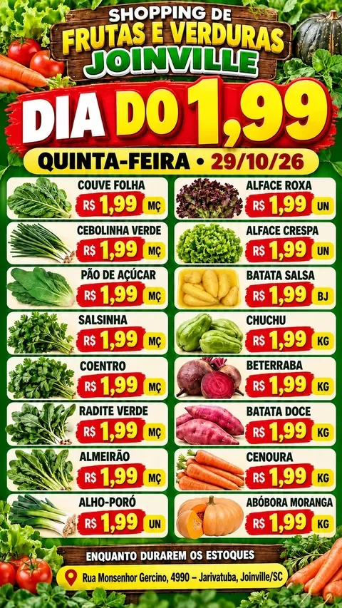 Encarte Shopping de Frutas e Verduras Joinville