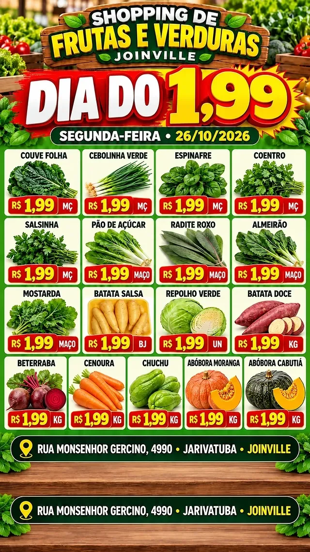 Encarte Shopping de Frutas e Verduras Joinville