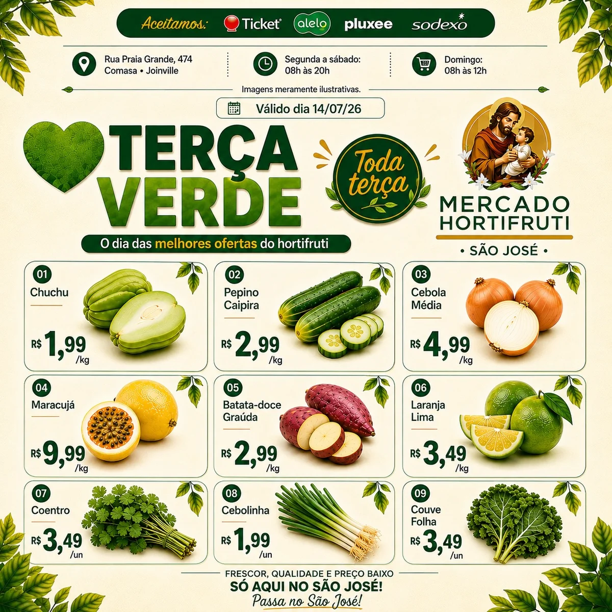 Encarte Mercado e Hortifruti Sao José