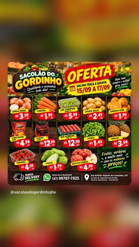 Encarte Sacolão do Gordinho
