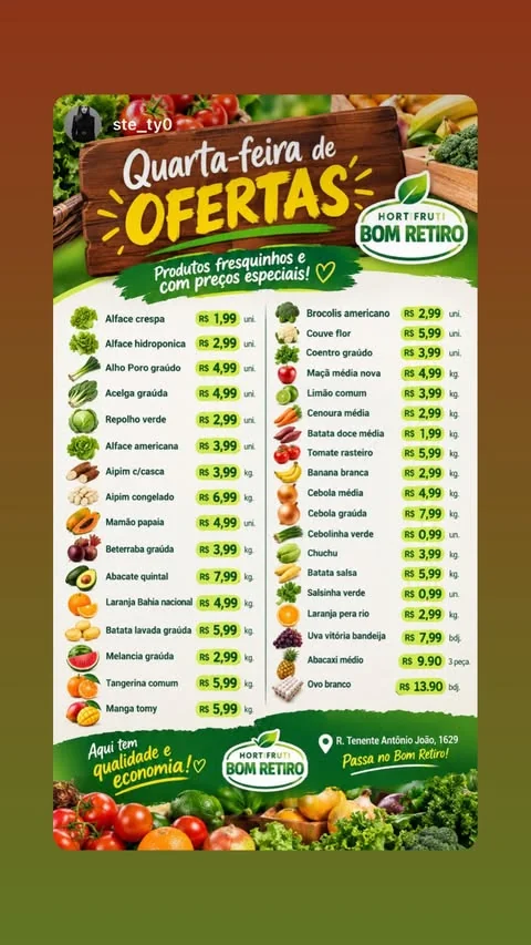 Encarte Hortifruti bom retiro