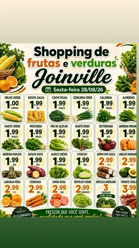 Encarte Shopping de Frutas e Verduras Joinville