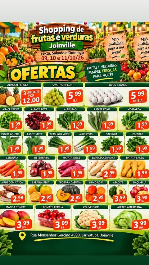 Encarte Shopping de Frutas e Verduras Joinville