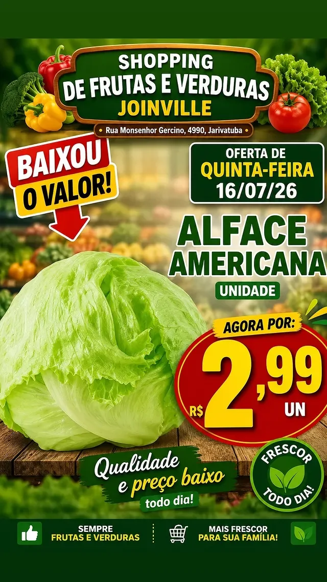 Encarte Shopping de Frutas e Verduras Joinville