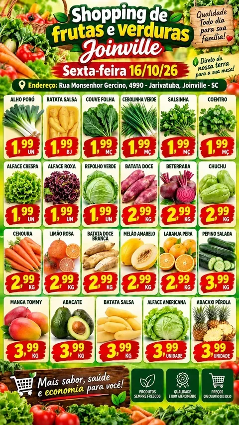 Encarte Shopping de Frutas e Verduras Joinville