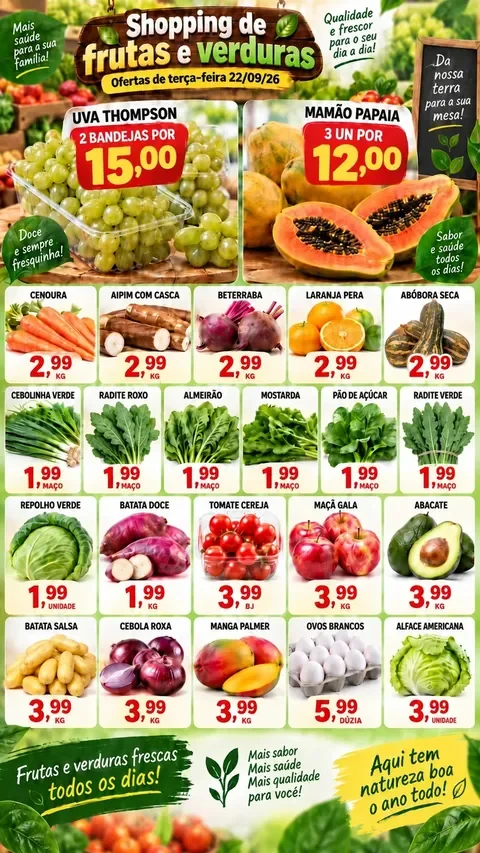 Encarte Shopping de Frutas e Verduras Joinville