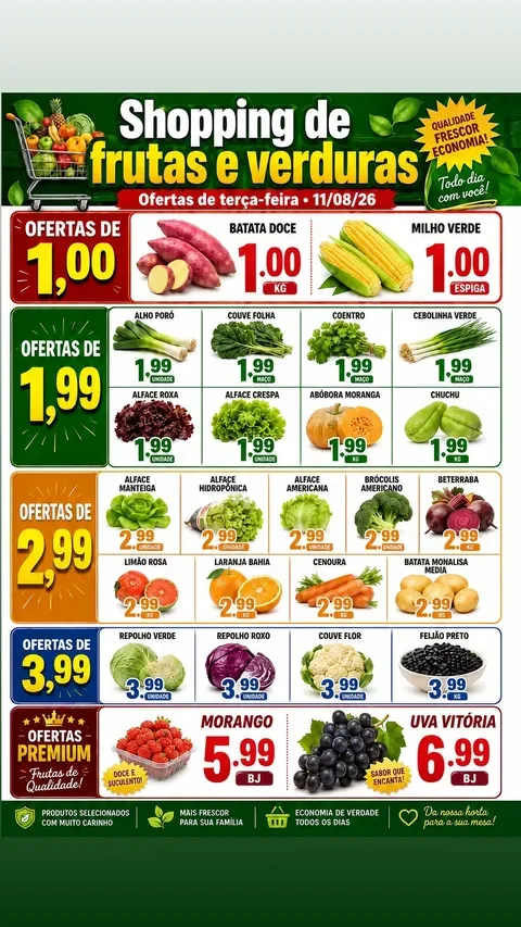 Encarte Shopping de Frutas e Verduras Joinville