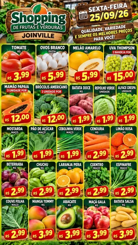 Encarte Shopping de Frutas e Verduras Joinville