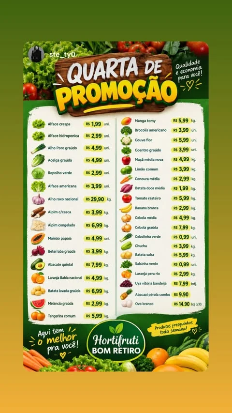 Encarte Hortifruti bom retiro