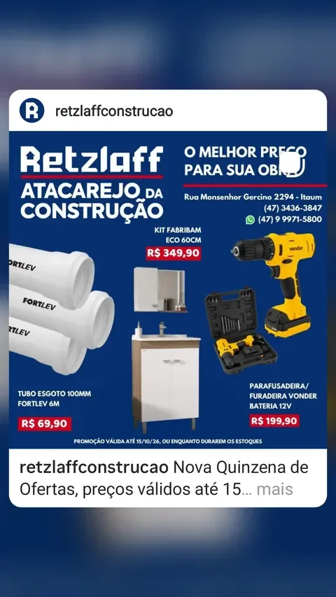 Encarte Retzlaff Atacarejo da Construção