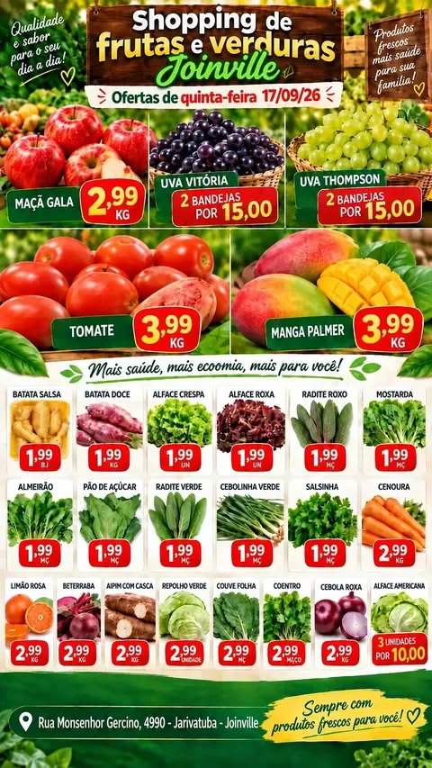 Encarte Shopping de Frutas e Verduras Joinville