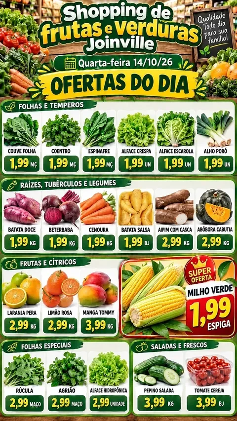 Encarte Shopping de Frutas e Verduras Joinville