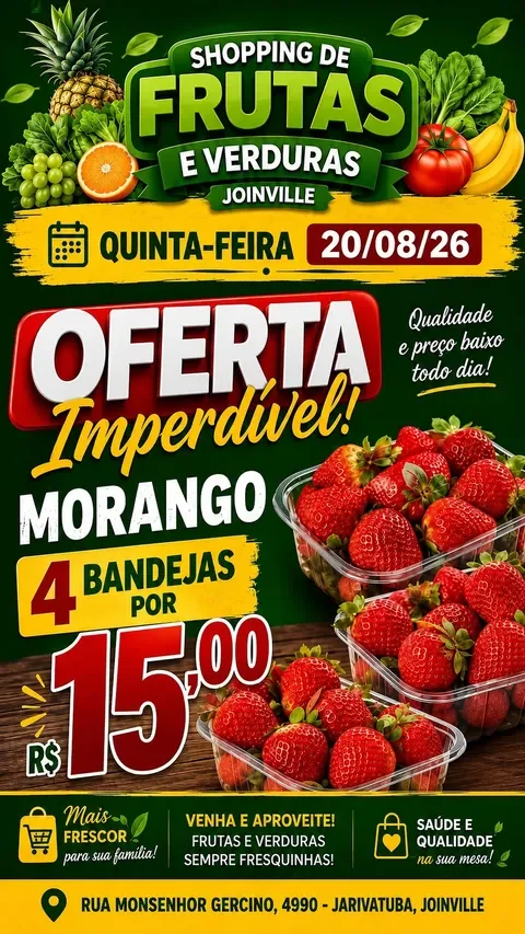 Encarte Shopping de Frutas e Verduras Joinville