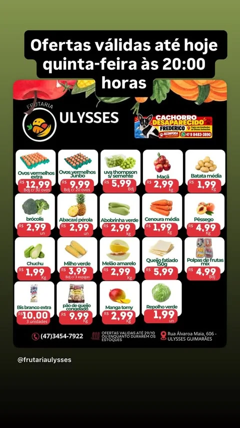 Encarte Frutaria Ulysses