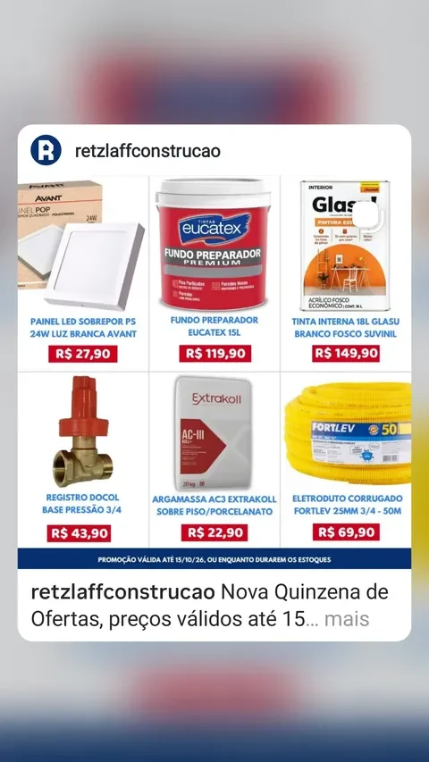Encarte Retzlaff Atacarejo da Construção