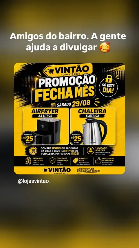 Encarte Shopping de Frutas e Verduras Joinville