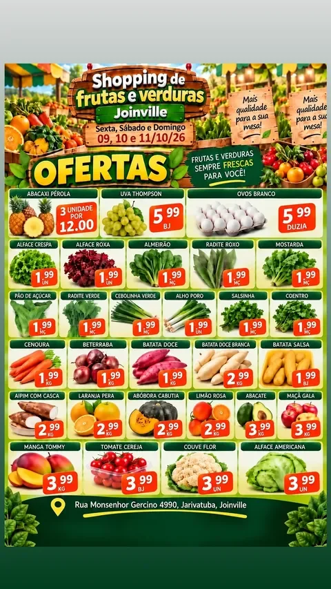 Encarte Shopping de Frutas e Verduras Joinville