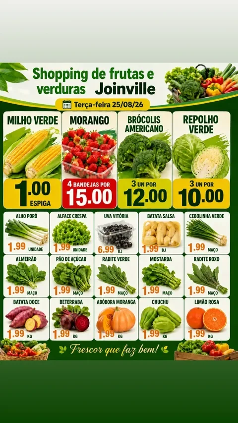 Encarte Shopping de Frutas e Verduras Joinville