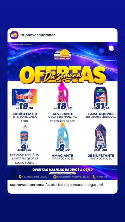 Encarte Supermercado Nova Esperanca