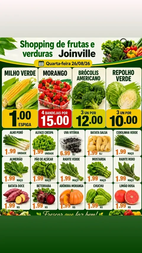 Encarte Shopping de Frutas e Verduras Joinville