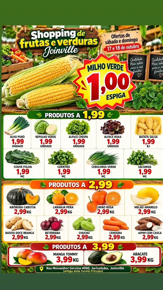 Encarte Shopping de Frutas e Verduras Joinville