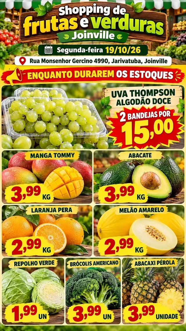 Encarte Shopping de Frutas e Verduras Joinville