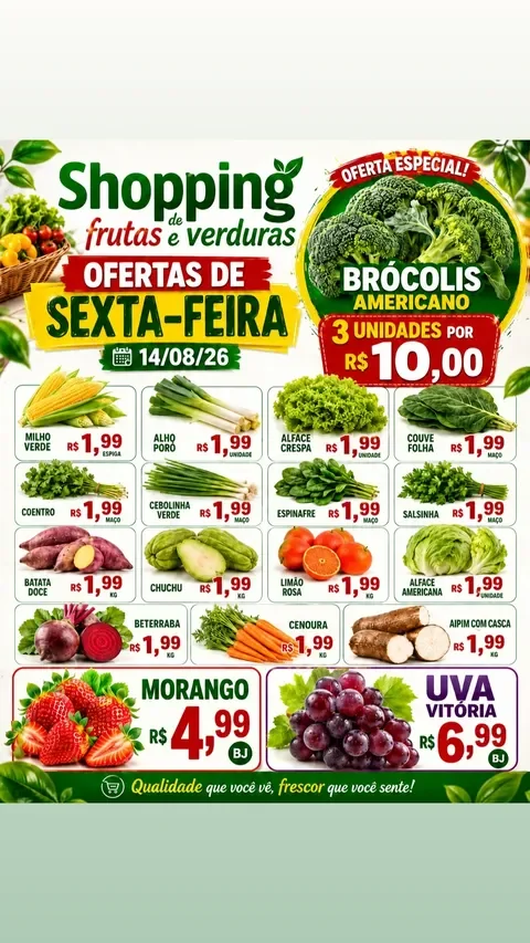 Encarte Shopping de Frutas e Verduras Joinville
