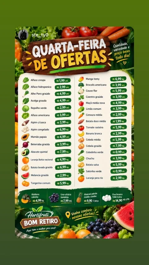Encarte Hortifruti bom retiro