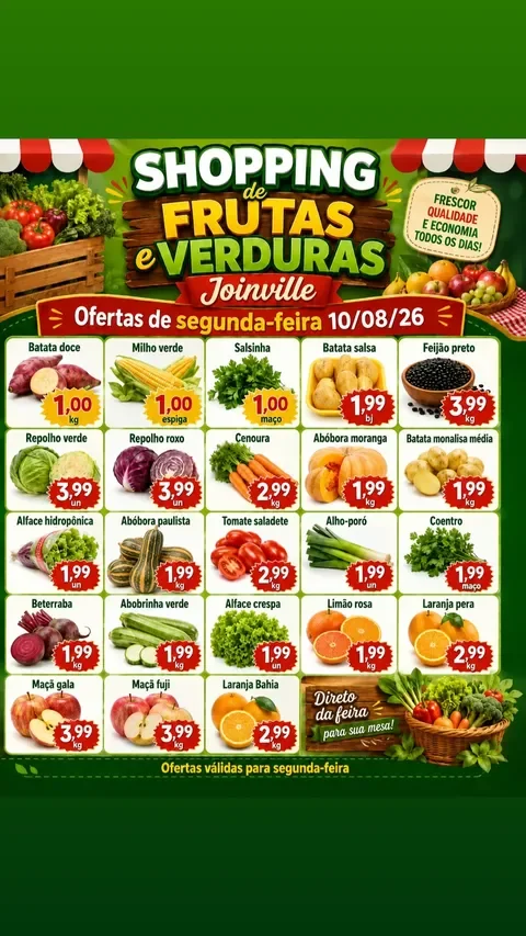 Encarte Shopping de Frutas e Verduras Joinville