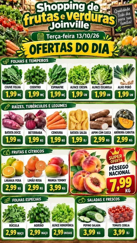 Encarte Shopping de Frutas e Verduras Joinville