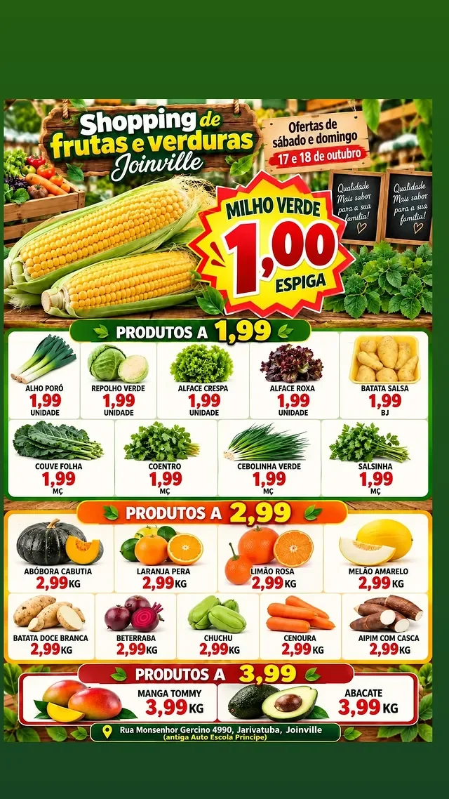 Encarte Shopping de Frutas e Verduras Joinville
