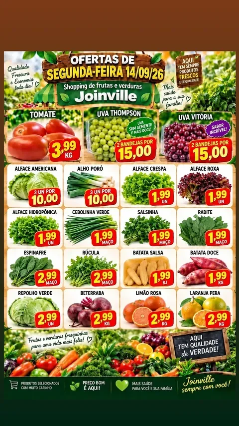 Encarte Shopping de Frutas e Verduras Joinville