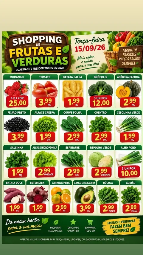 Encarte Shopping de Frutas e Verduras Joinville