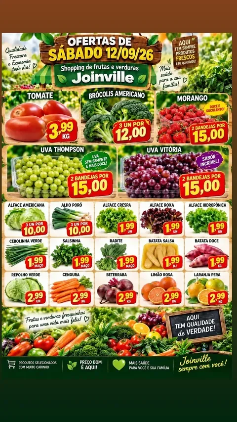 Encarte Shopping de Frutas e Verduras Joinville