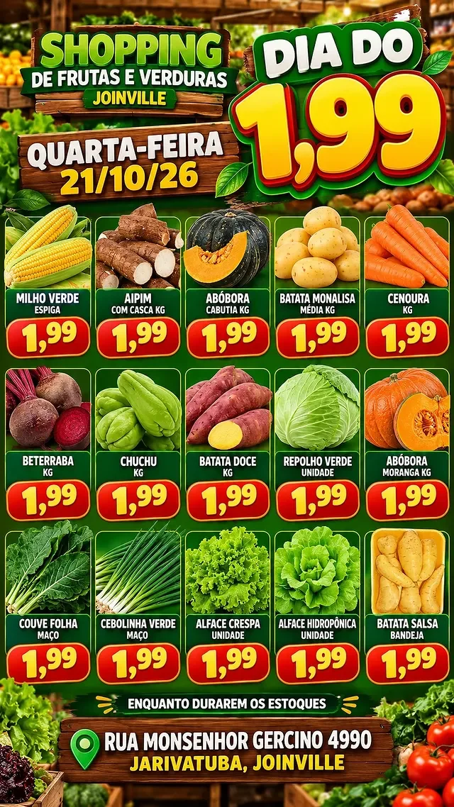 Encarte Shopping de Frutas e Verduras Joinville